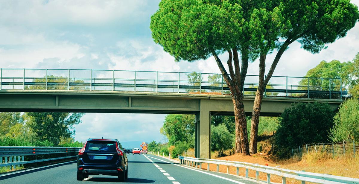 Macchina in viaggio sulla Roma Civitavecchia - Foto di Roman Babakin da Adobe Stock