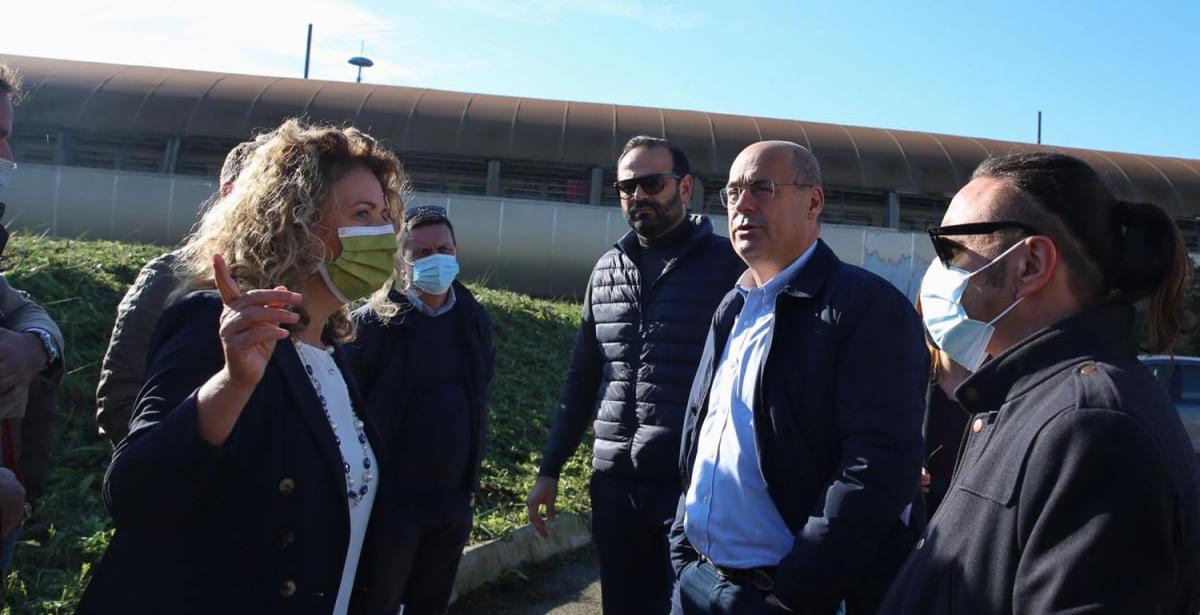 il Presidente della Regione Lazio Nicola Zingaretti, l'assessore Mauro Alessandri ed il Presidente del XV municipio Daniele Torquati effettuano un sopralluogo a Prima Porta