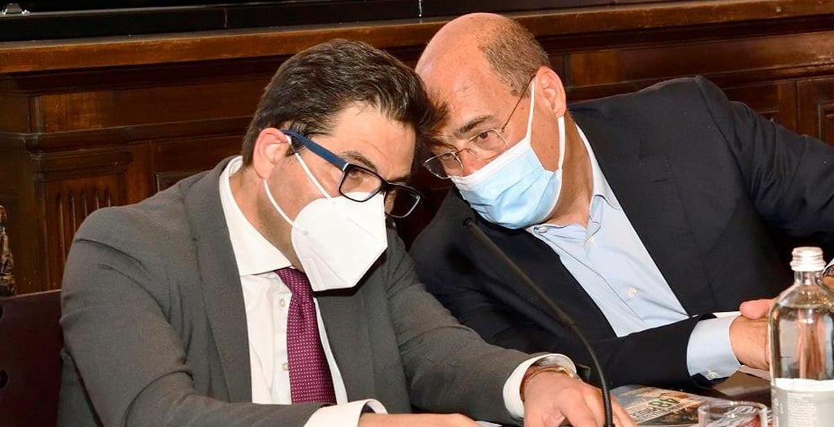 Il Presidente Nicola Zingaretti con l'Assessore Alessio D'Amato