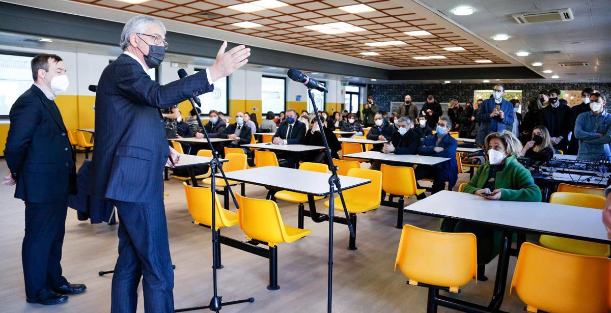 Conferenza stampa sulla riapertura della mensa universitaria in via della vasca navale