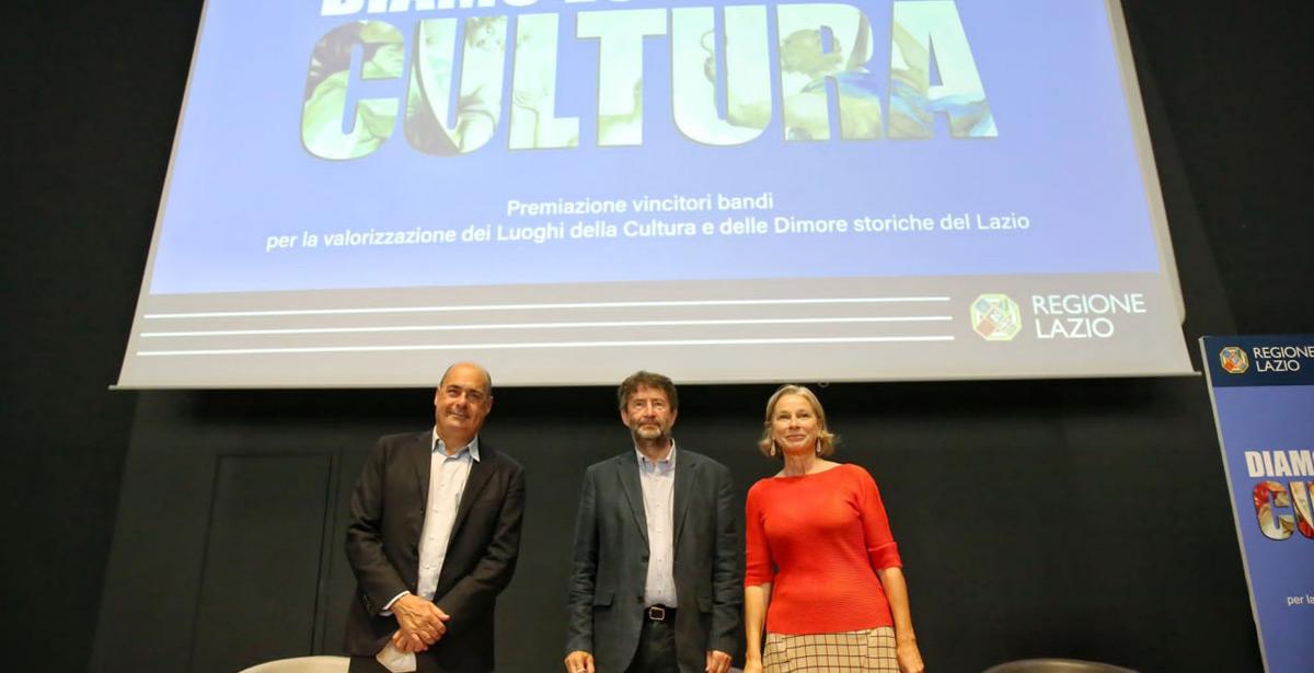 Il Presidente Nicola Zingaretti, il Ministro Dario Franceschini e Giovanna Melandri al MAXXI