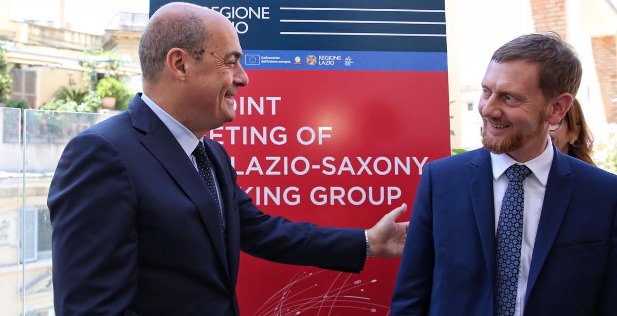 Il Presidente Nicola Zingaretti incontra il Presidente della Sassonia Kretschmer