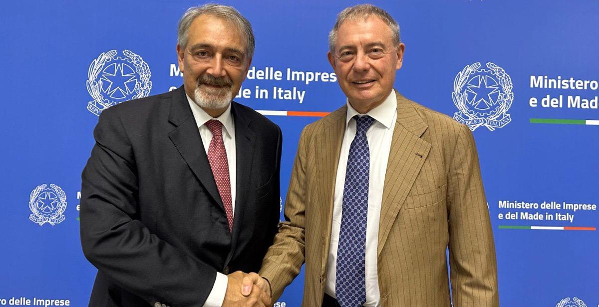 Il Presidente Francesco Rocca con il Ministro Adolfo Urso